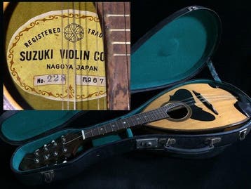 Vintage 1967 Suzuki Violin Co. Bowlback Mandolin Model No., Nieuw