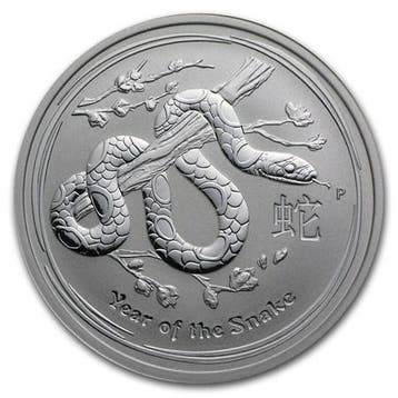 Lunar II - Year of the Snake - 1/2 oz 2013 (160.616 oplage), Verzenden, Losse munt, Zilver