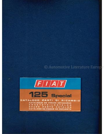 1971 FIAT 125 SPECIAL ONDERDELENHANDBOEK