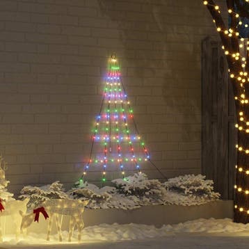 vidaXL LED Kerstboom met Grondspiesjes Meerkleurig 182 cm, Diversen, Verzenden, Nieuw