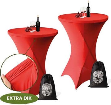 Statafelrok Rood x 2 – 80-85 x 110 cm met Opbergtas – Stata, Verzenden, Nieuw