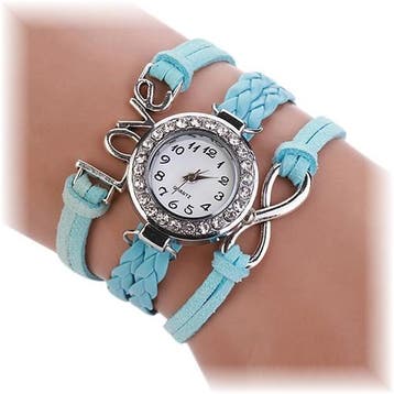 Fako - Armband Horloge - Multi Infinity Love - Lichtblauw, Verzenden, Nieuw