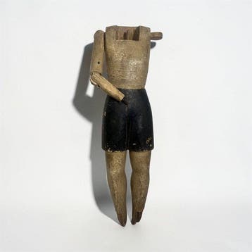 Snijwerk, Mannequin articulée art populaire - 43 cm - Hout