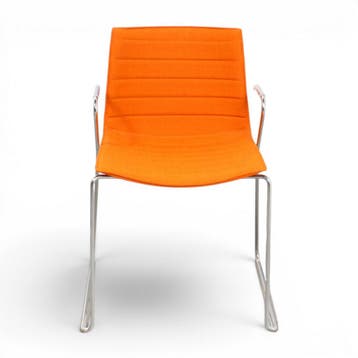 Arper Catifa 46 vergaderstoel, oranje - wire frame, Huis en Inrichting, Stoelen, Ophalen of Verzenden, Gebruikt, Overige kleuren