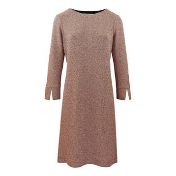 Louis and Mia • bronze lurex jurk • 36, Bruin, Verzenden, Louis and Mia, Nieuw