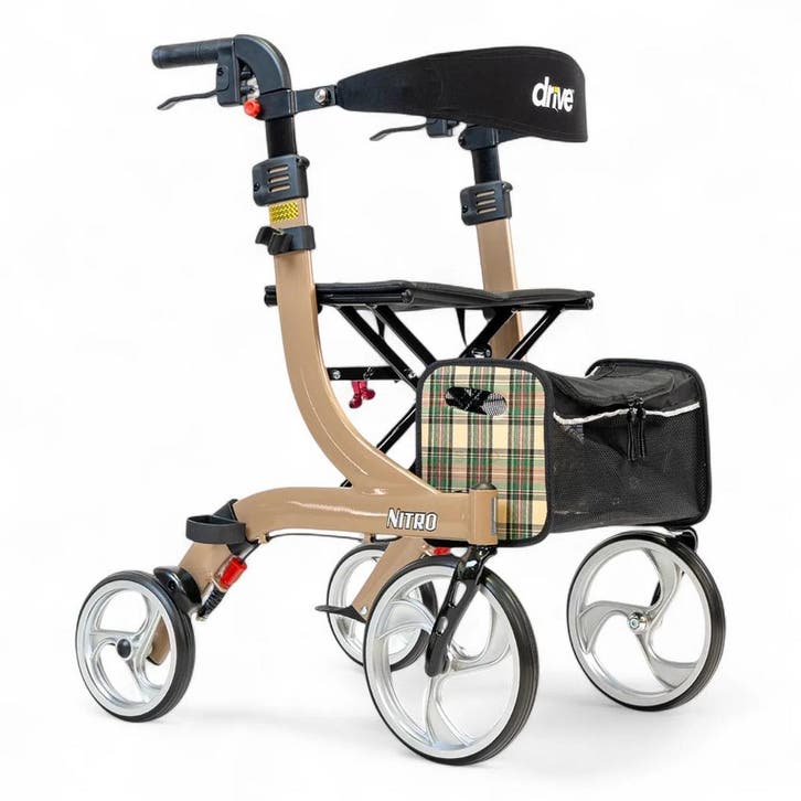 Rollator Nitro Medium - Beige, Diversen, Rollators, Verzenden