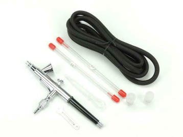 Airbrush pistool 5ml met 0,2 - 0,3 en 0,5mm naald/nozzle en, Hobby en Vrije tijd, Verzenden, Nieuw