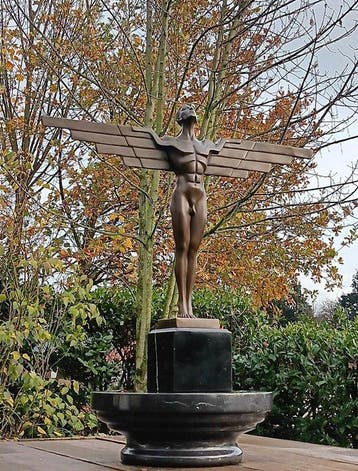 sculptuur, Brons mythologische beeld van Icarus - 44 cm -, Antiek en Kunst