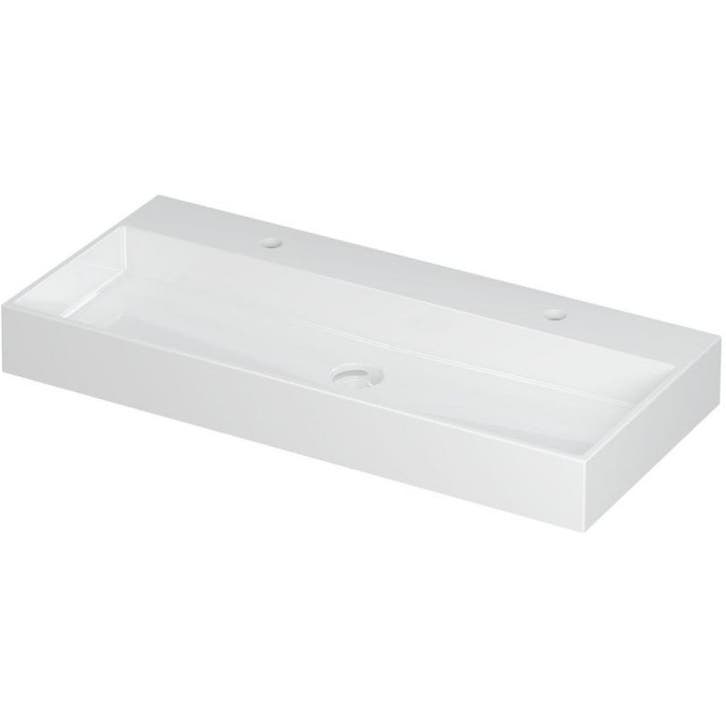 INK United Wastafel Porselein met 2 Kraangaten incl., Doe-het-zelf en Verbouw, Sanitair, Nieuw, Ophalen of Verzenden