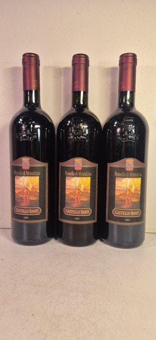 1997 Banfi - Brunello di Montalcino - 3 Flessen (0.75 liter), Verzamelen, Wijnen, Nieuw