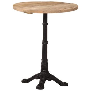 vidaXL Bistrotafel Ø 60x76 cm ruw mangohout, Huis en Inrichting, Verzenden, Nieuw
