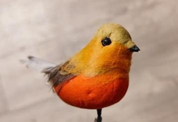 Vogeltje Robin Oranje Rood Brown per stuk, Ophalen of Verzenden, Nieuw