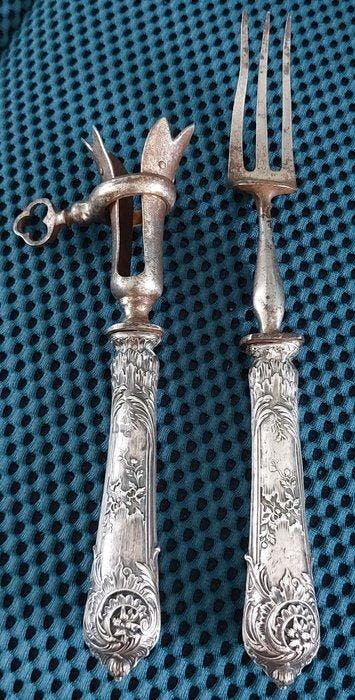 Serveergerei (2) - .925 zilver - 1850-1900, Antiek en Kunst