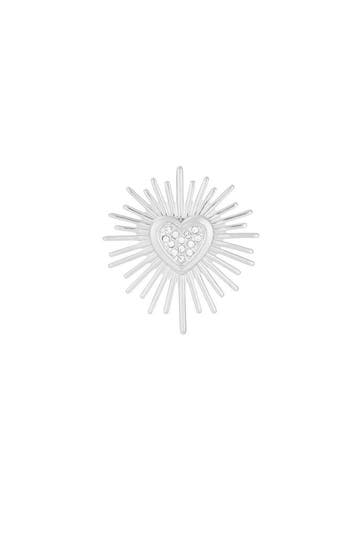 Goudlief Broche sparkling heart (Broches, Accessoires), Sieraden, Tassen en Uiterlijk, Verzenden, Nieuw, Zilver, Overige materialen