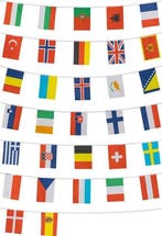 Vlaggenlijn Europese Landen 9M, Verzenden, Nieuw, Feestartikel