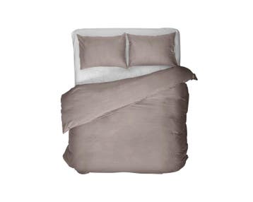 PRIMAVIERA DELUXE Egyptisch Katoen Uni Taupe - 140 x 200/260, Huis en Inrichting, Slaapkamer | Beddengoed, Nieuw