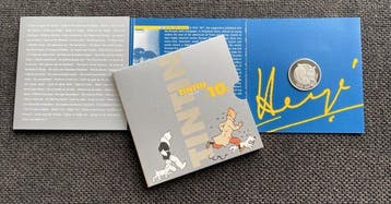 België. 10 Euro 2004 75 Jaar Tintin/Kuifje Proof (Zonder, Postzegels en Munten