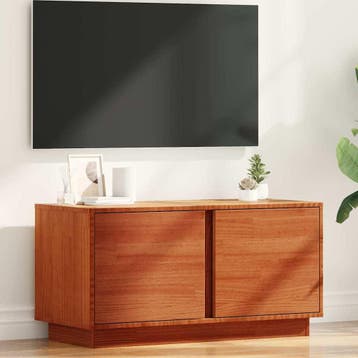 vidaXL TV-kast Wasbruin 80 x 35 x 40,5 cm Massief grenenhout, Minder dan 50 cm, Verzenden, Nieuw, Minder dan 100 cm