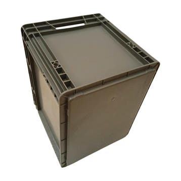 Stapelbak, 400x300x320 mm, euronorm, grijs kunststof, nieuw, Ophalen of Verzenden