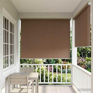 vidaXL Buitenrolgordijn UV-bescherming Taupe 100 x 230 cm (B, Verzenden, Nieuw