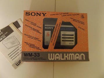 Sony - WM-33 Portable Stereo Cassette Player Walkman, Nieuw