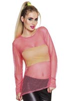 Netshirt Neon Roze Dames M/L, Verzenden, Nieuw