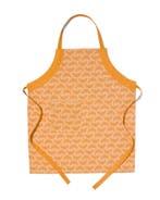 HEMA Keukenschort - chambray katoen - okergeel croissant, Verzenden, Nieuw
