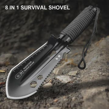 8-in-1 Multifunctionele Survival Schep - Compacte Camping Sp, Verzenden, Nieuw