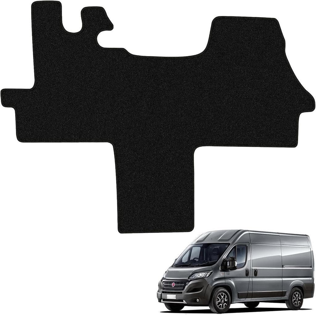 KRAM-TRUCK gewatteerde vloermatten Compatibel met Fiat Ducato, Peugeot Boxer, Citroen Jumper vanaf 2007, blauw, synthetisch leer spons 1 cm, hygiënecertificaat, comforthoezen