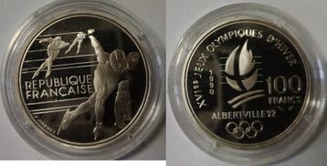France Frankreich Km 980 100 Francs 1990 Typ Alberville 1..., Verzenden