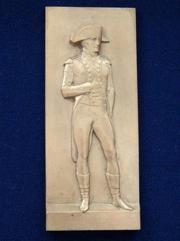 Napoleon Bonaparte - Zeldzame Antieke Bronzen Plaquette van