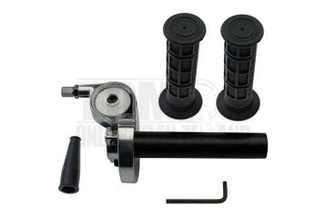Snelgas rechts greepset gashendel haaks aluminium zwart /..., Ophalen of Verzenden, Nieuw, Tuning