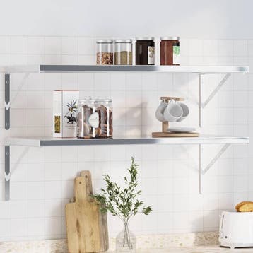 Plankhouders rvs 40cm | retourdeal 45% korting, Ophalen of Verzenden, Zo goed als nieuw, Rvs, Overige typen