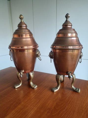 anders - Theepot (2) - Koper, Messing - Samovars koper