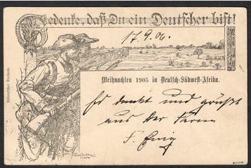 Duits Zuid-West-Afrika 1906 - DSWA Liebsgabenkarte Gedenk, Gestempeld