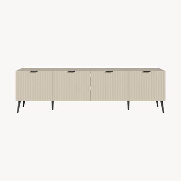 Tv-meubel Nand 180x35x51 cm havermout [en.casa], Verzenden, Nieuw