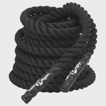 Black Battle Rope 12m - 9kg Polyester - Krachttraining & Uit, Verzenden, Nieuw