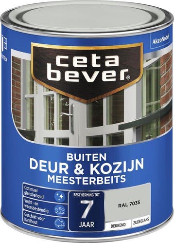 Cetabever Buiten Deur en Kozijn Meesterbeits - Dekkend, Verzenden, Nieuw, Beits, Grijs