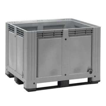 Kunststof Palletbox Grijs 1200 x 1000 x 870 mm 3 sleden -, Doe-het-zelf en Verbouw, Hout en Planken, Verzenden, Nieuw