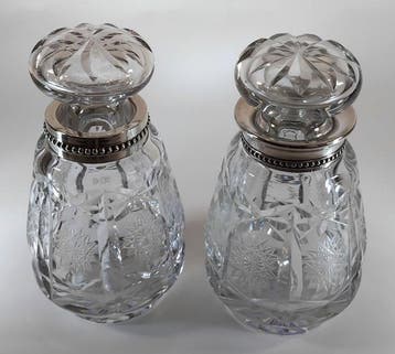 Parfumfles (2) - .916 (88 Zolotniki) zilver