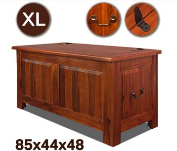 Opbergkist Dekenkist Bruin Acaciahout 85x44x48cm (Meubelen), Verzenden