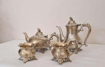 Koffieservies (4) - Verzilverd - Koffie- en theeservice