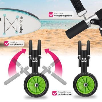 2dekans | tectake® Transportkar opvouwbaar voor surfplank-, Ophalen of Verzenden, Zo goed als nieuw