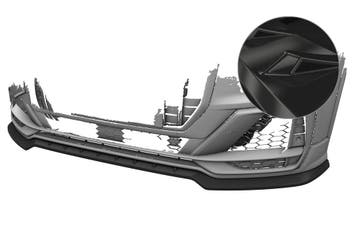 Cup spoilerlip met ABE voor Audi SQ2 (GA) CSL839-G, Auto-onderdelen, Verzenden, Nieuw