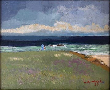 Alphonse Lanoë (1926-2009) - Un beau jour sur la pelouse de, Antiek en Kunst