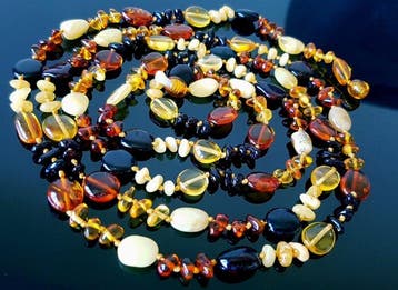 Amber Natuurlijke Baltische barnsteenketting - lengte 120