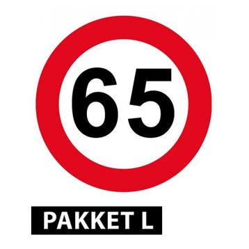 Feestartikelen 65 jaar pakket groot - 65 jaar versiering, Ophalen of Verzenden, Nieuw