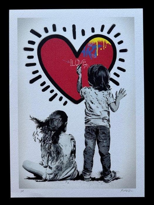Alessio B (XX-XXI) - Hommage to Keith Haring - AP, Antiek en Kunst, Kunst | Designobjecten