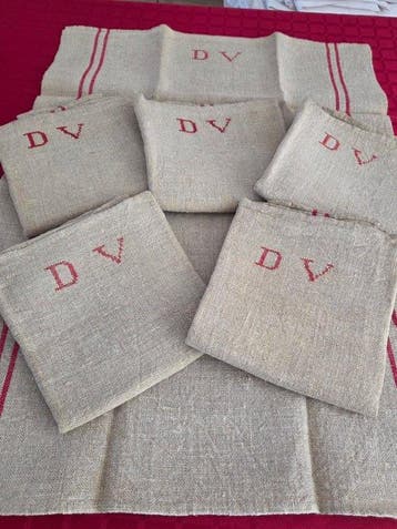 Lappen - Handdoek (6) - 82 cm - 54 cm - Theedoeken DV