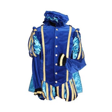 Piet fluweel Malaga Blauw/Lichtblauw — XL, Ophalen of Verzenden, Nieuw